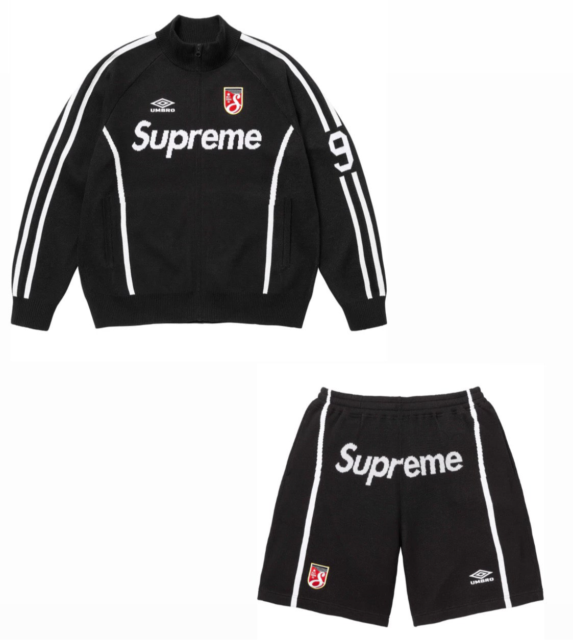 Supreme x Umbro Zip Up Sweater & Shorts Set 2025