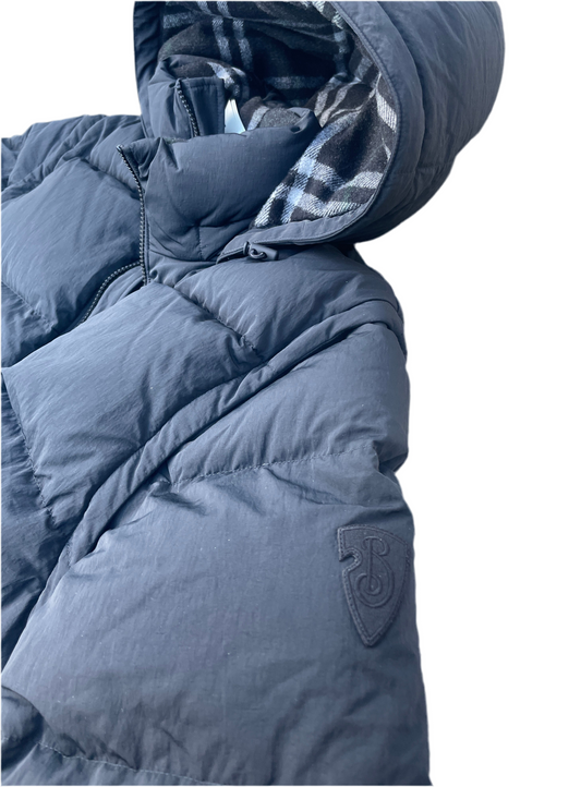 BURBERRY Convertible Quilted Crinkled-Shell Hooded Down Jacket